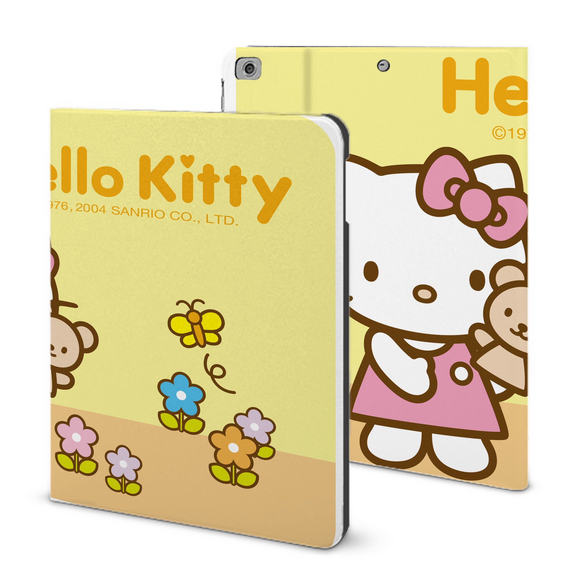 （画像用） Hello Kitty ハローキティ IPad ケース ブック型 PUレザー TPU 耐衝撃 軽量 薄型 ペン収納なし 全面保護 IPad 各モデル対応